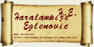 Haralampije Eglenović vizit kartica